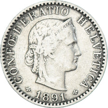 Moneta, Szwajcaria, 20 Rappen, 1891