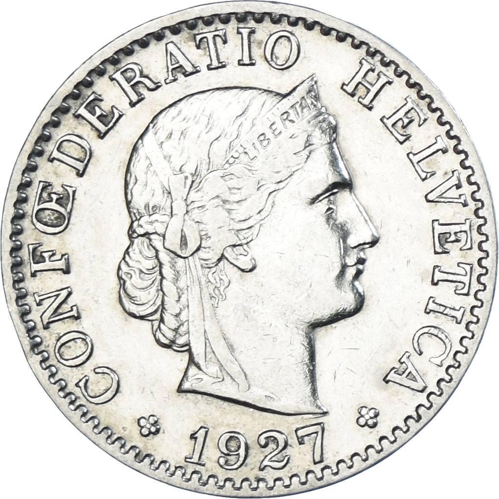 Münze, Schweiz, 20 Rappen, 1927