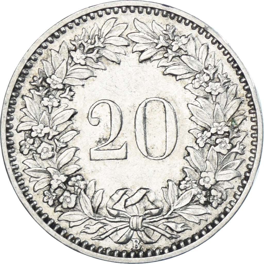 Münze, Schweiz, 20 Rappen, 1927