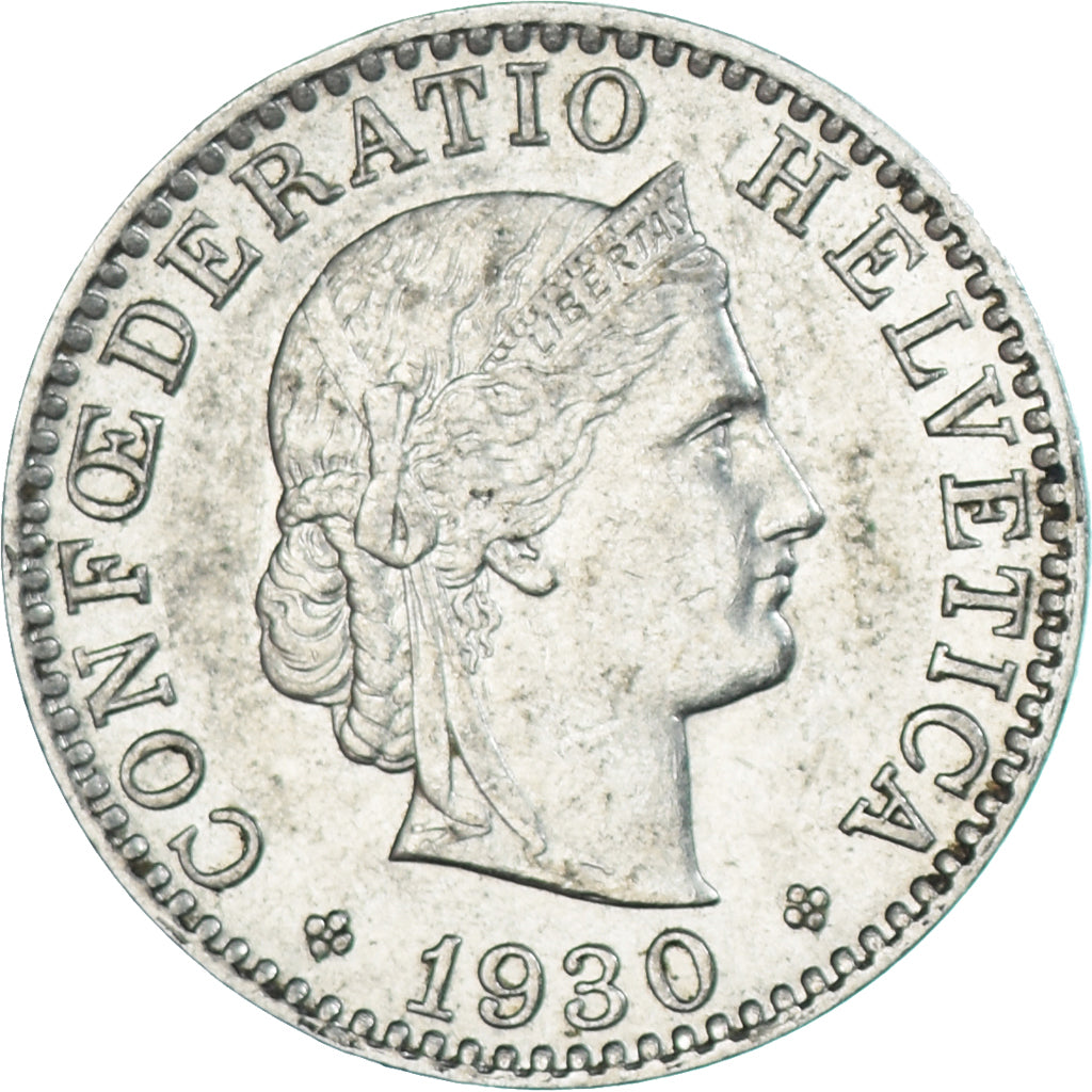 Münze, Schweiz, 20 Rappen, 1930