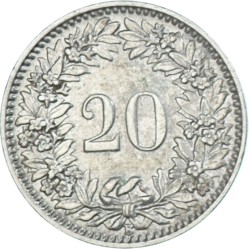 Münze, Schweiz, 20 Rappen, 1930