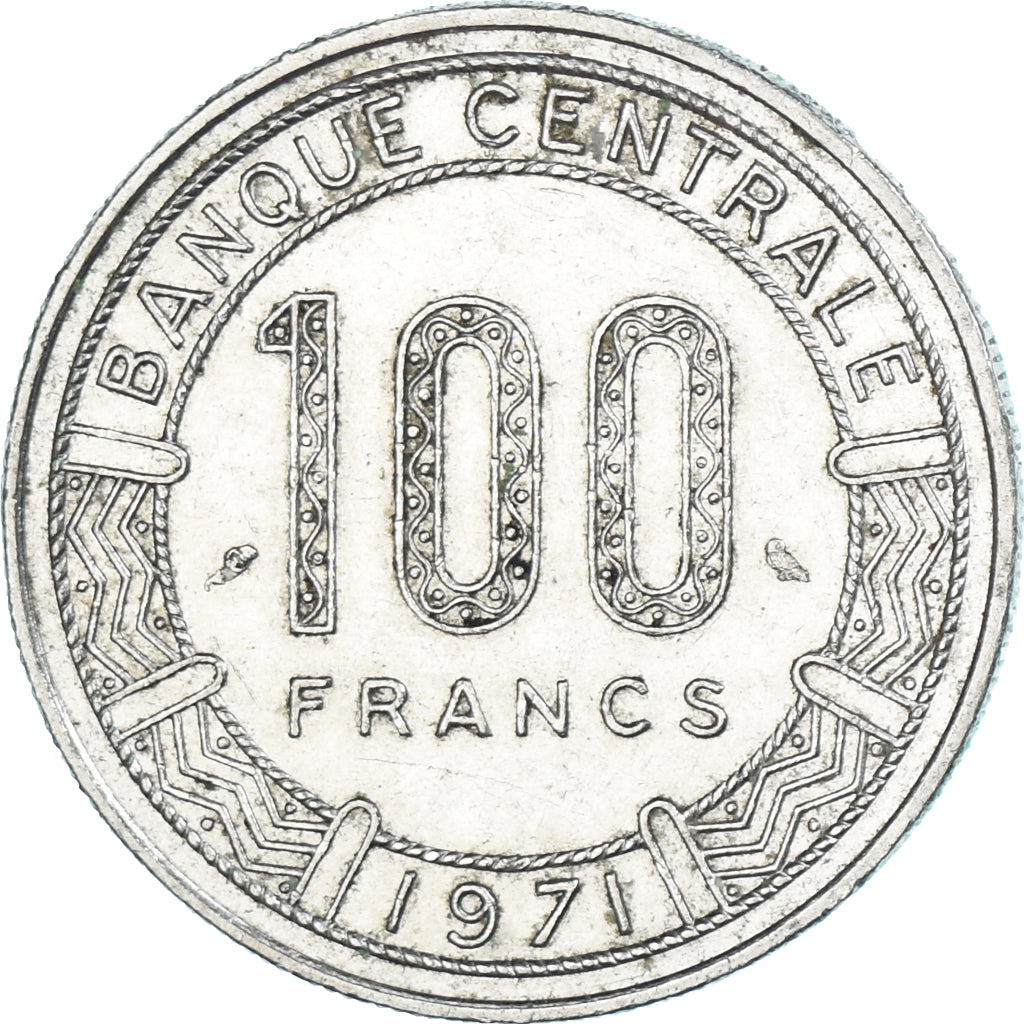 Moneta, Gabon, 100 Francs, 1971