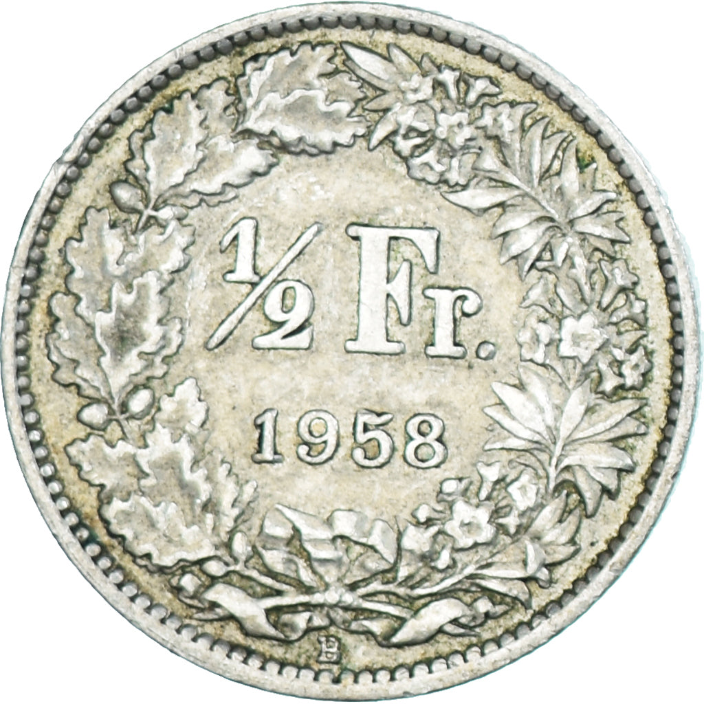 Münze, Schweiz, 1/2 Franc, 1958