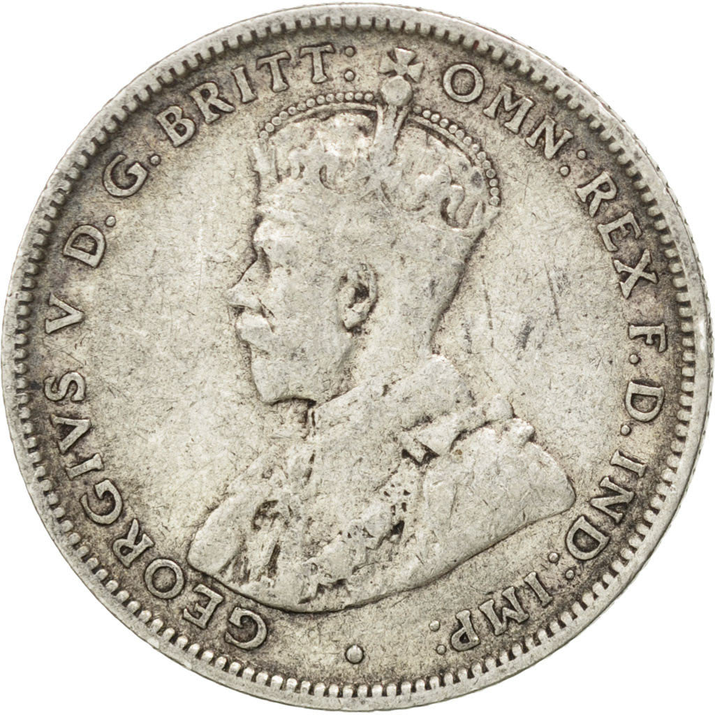 AUSTRALIA, Shilling, 1918, Melbourne, KM #26, VF(30-35), Silver, 24, 5.59