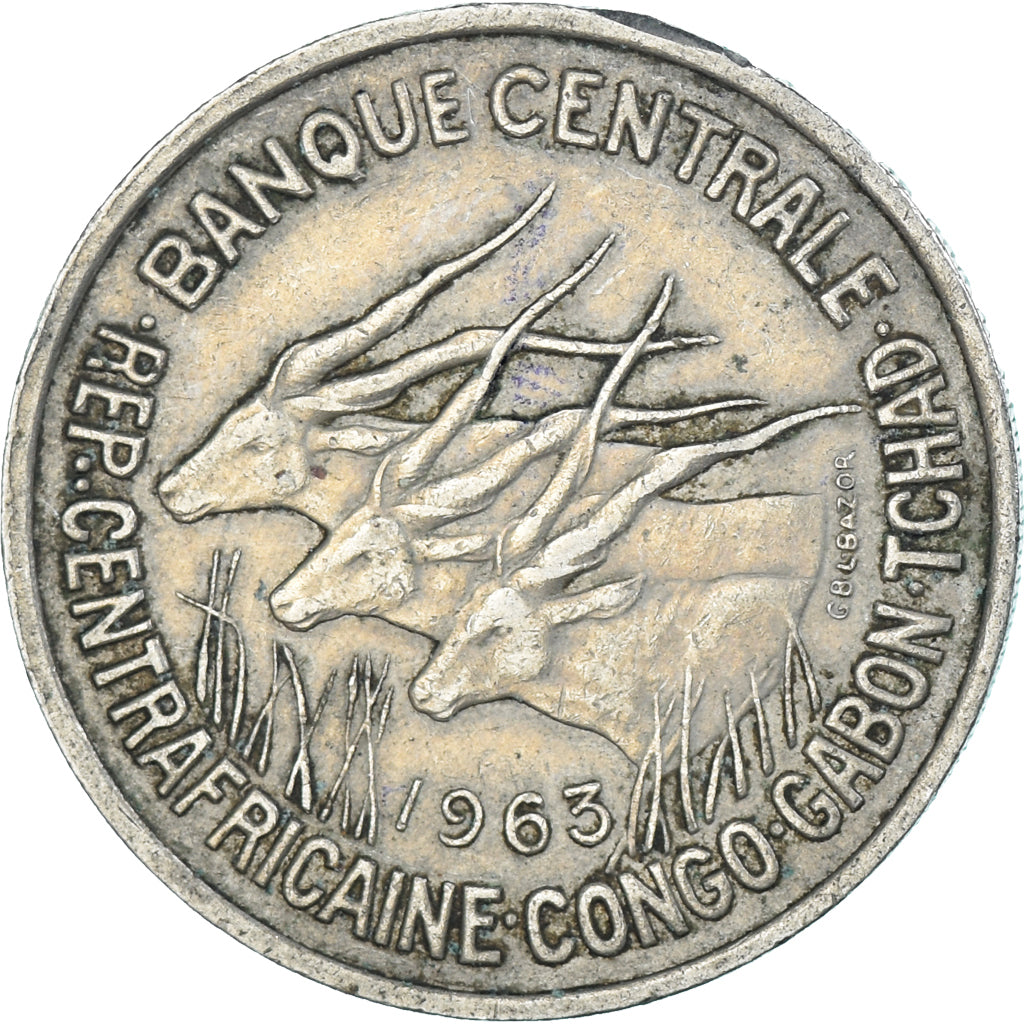 Moneda, Chad, 50 Francs, 1963