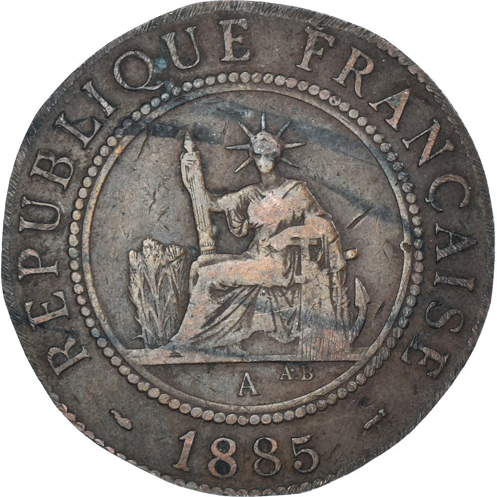 Münze, FRENCH COCHIN CHINA, Cent, 1885