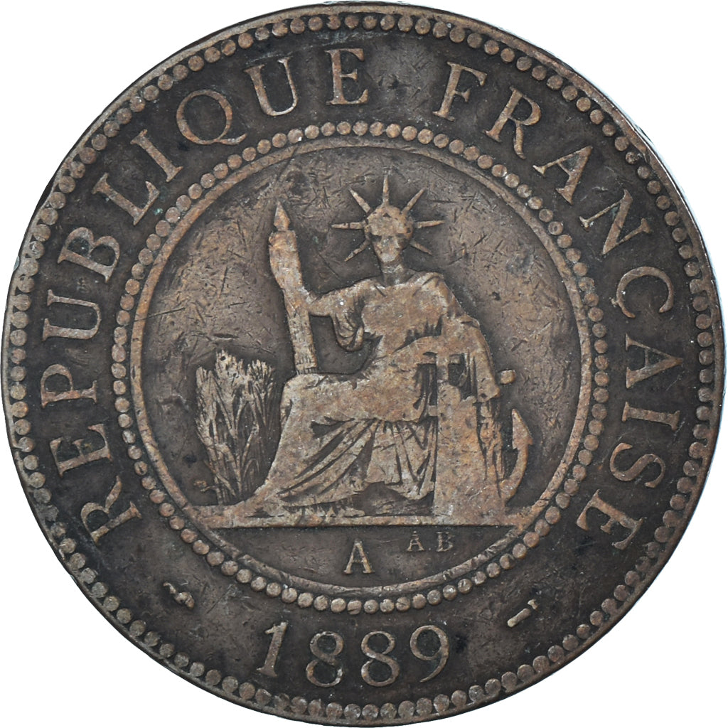 Münze, FRENCH INDO-CHINA, Cent, 1889