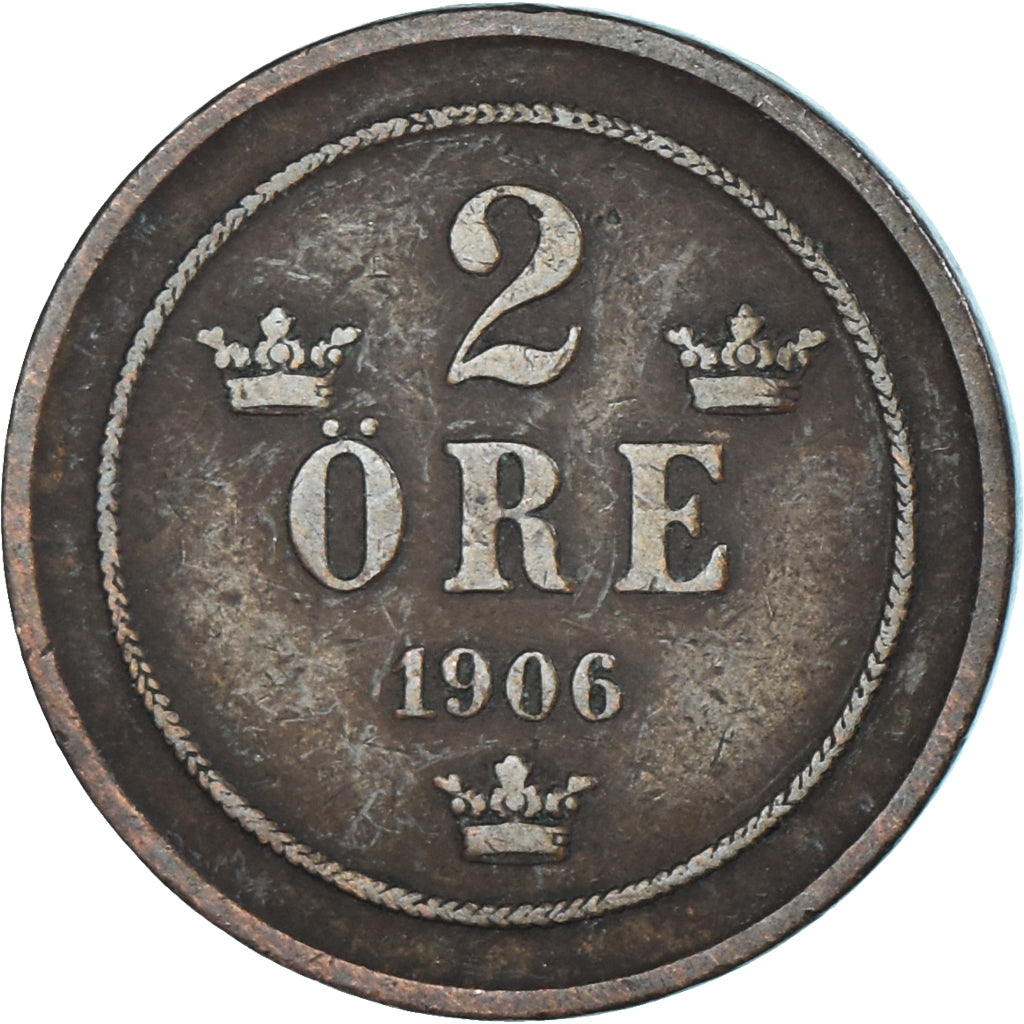 Moneta, Szwecja, 2 Öre, 1906