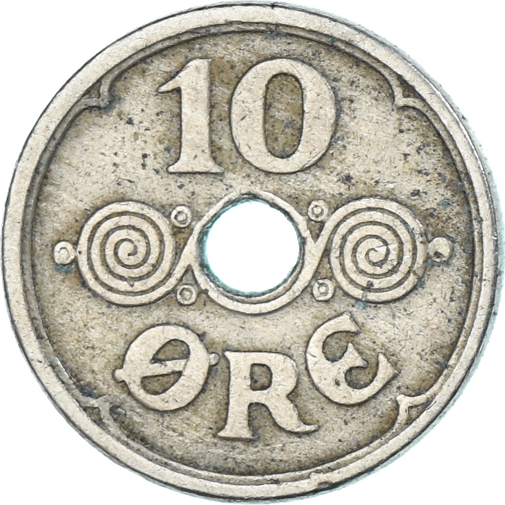 Monnaie, Danemark, 10 Öre, 1925
