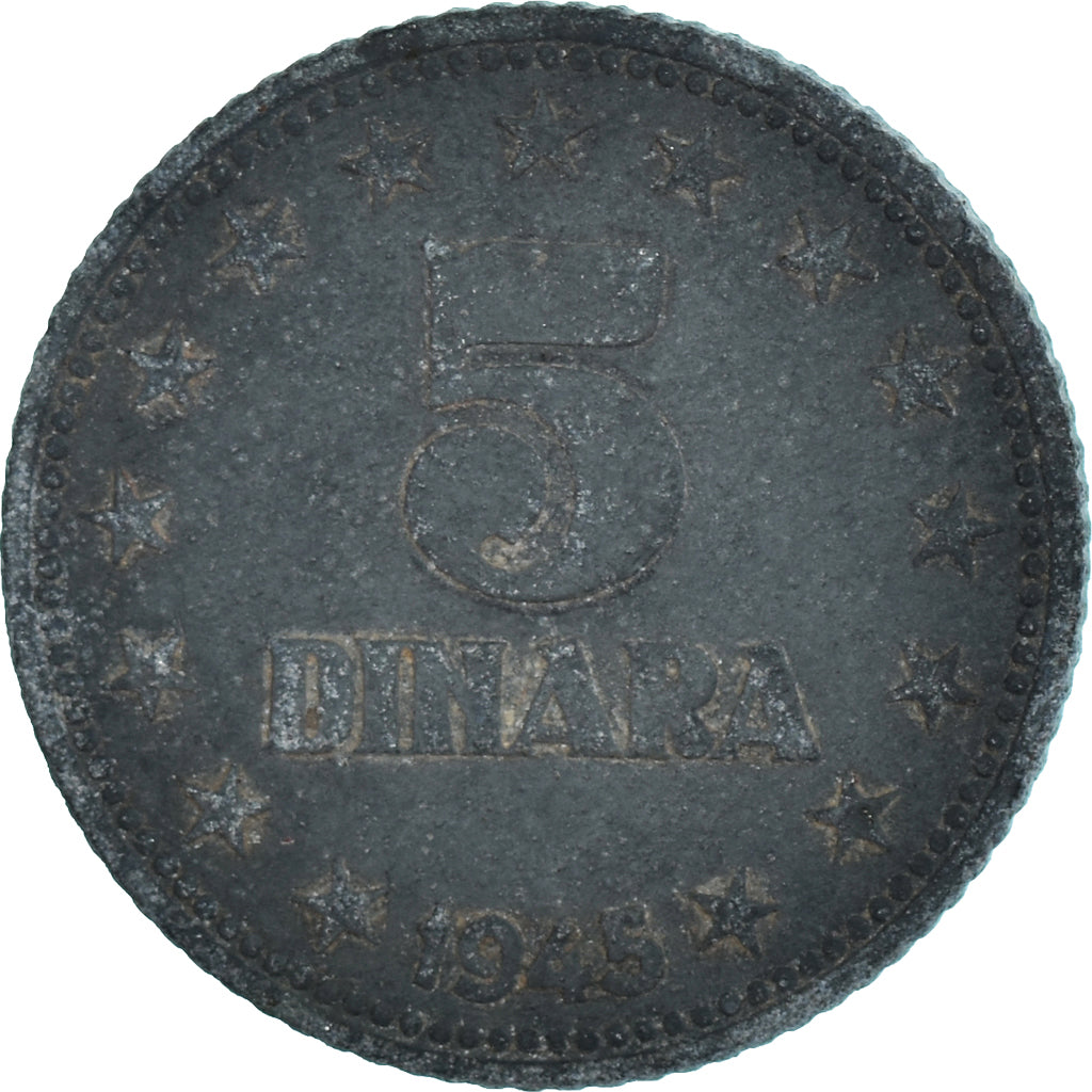Coin, Yugoslavia, 5 Dinara, 1945