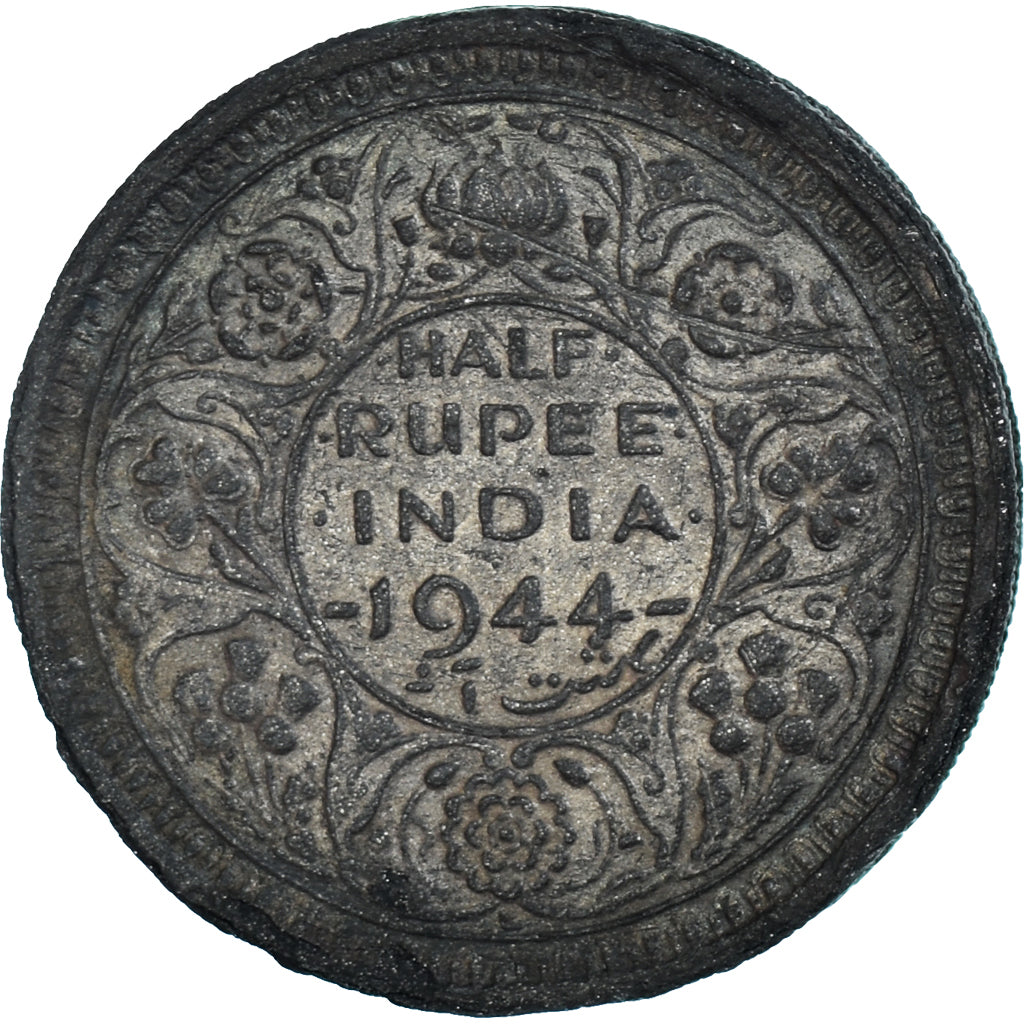 Monnaie, Inde, 1/2 Rupee, 1944