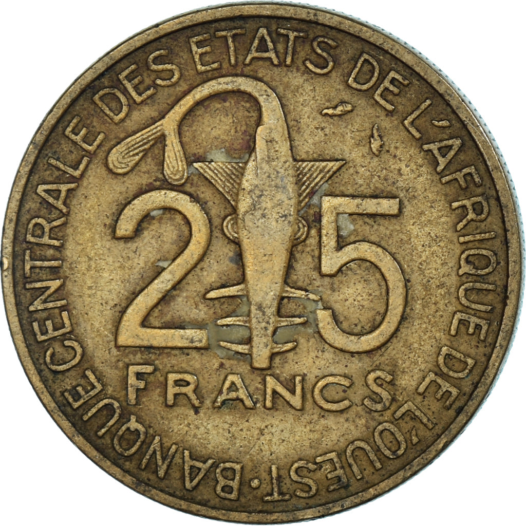 Moneta, Stati dell'Africa occidentale, 25 Francs, 1980