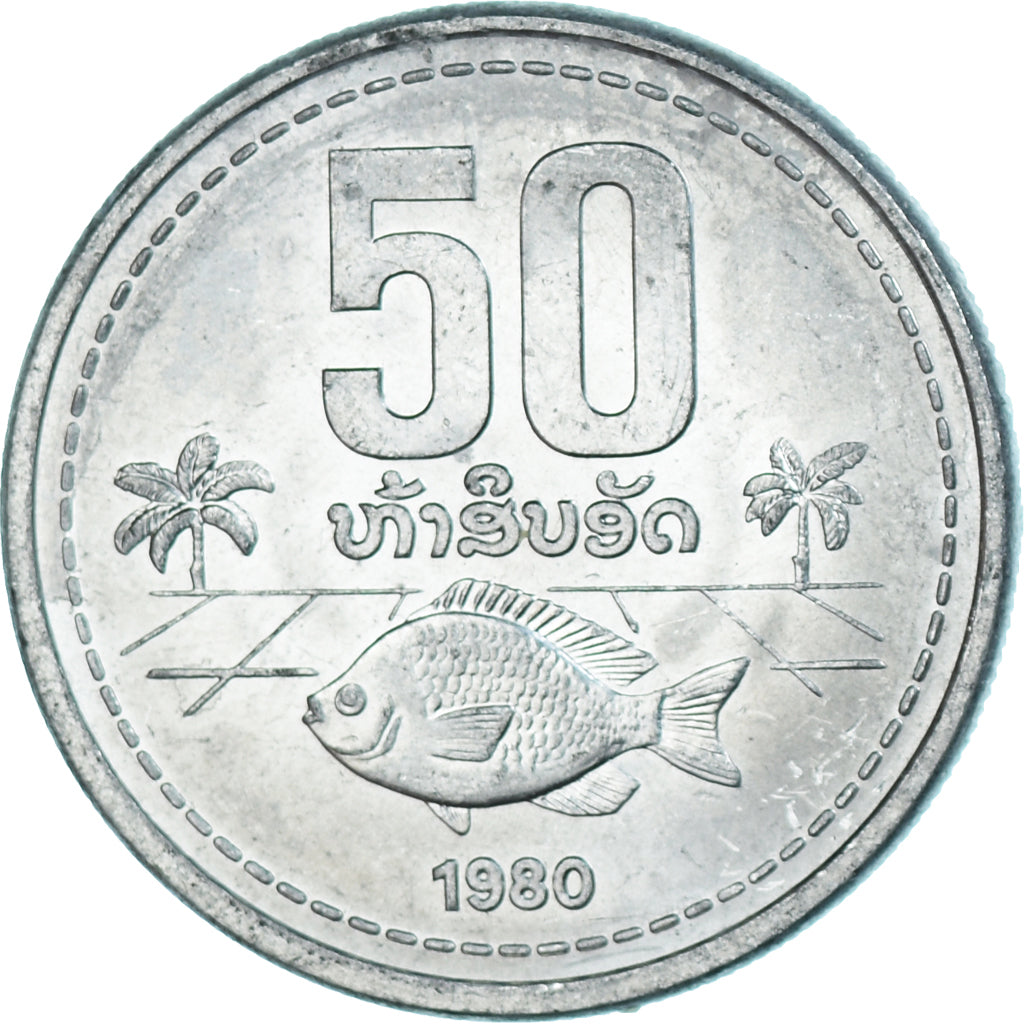 Monnaie, Laos, 50 Kip, 1980, TTB, Aluminium