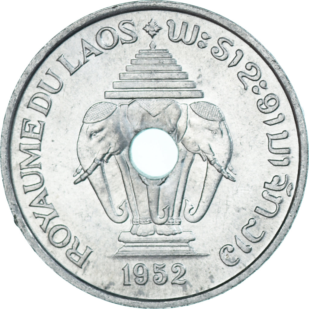 Moneda, Laos, 20 Cents, 1952