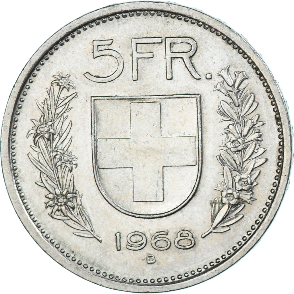 Coin, Switzerland, 5 Francs, 1968