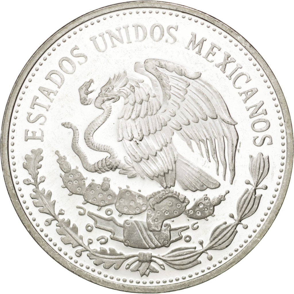 MEXICO, 50 Pesos, 1985, Mexico City, KM #504, MS(63), Silver, 16.84