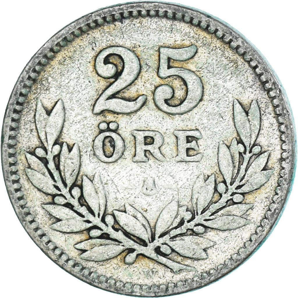 Moneta, Svezia, 25 Öre, 1917