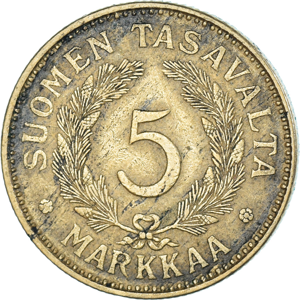 Moneta, Finlandia, 5 Markkaa, 1941