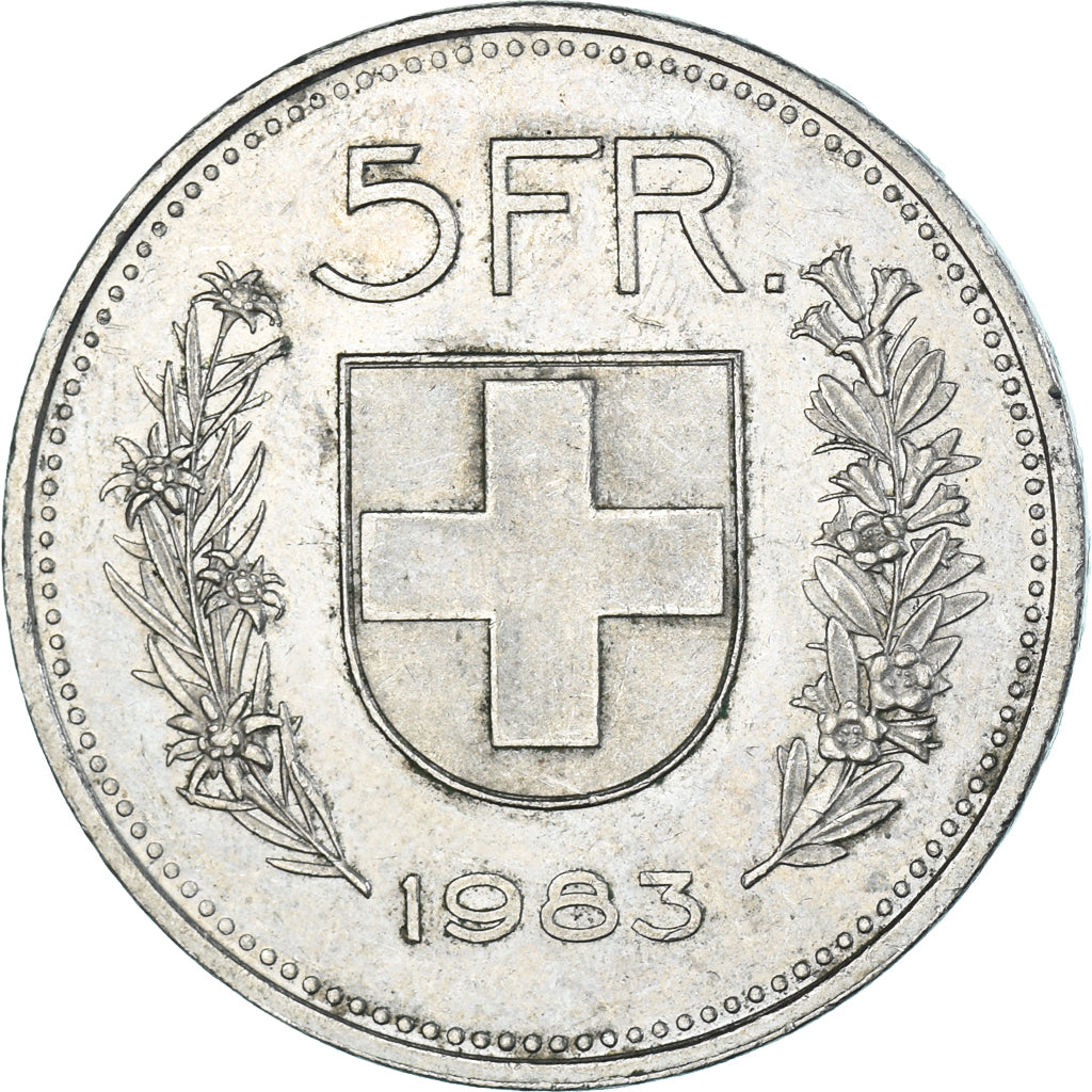 Coin, Switzerland, 5 Francs, 1983