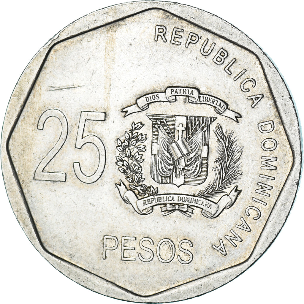 Moneda, República Dominicana, 25 Pesos, 2005