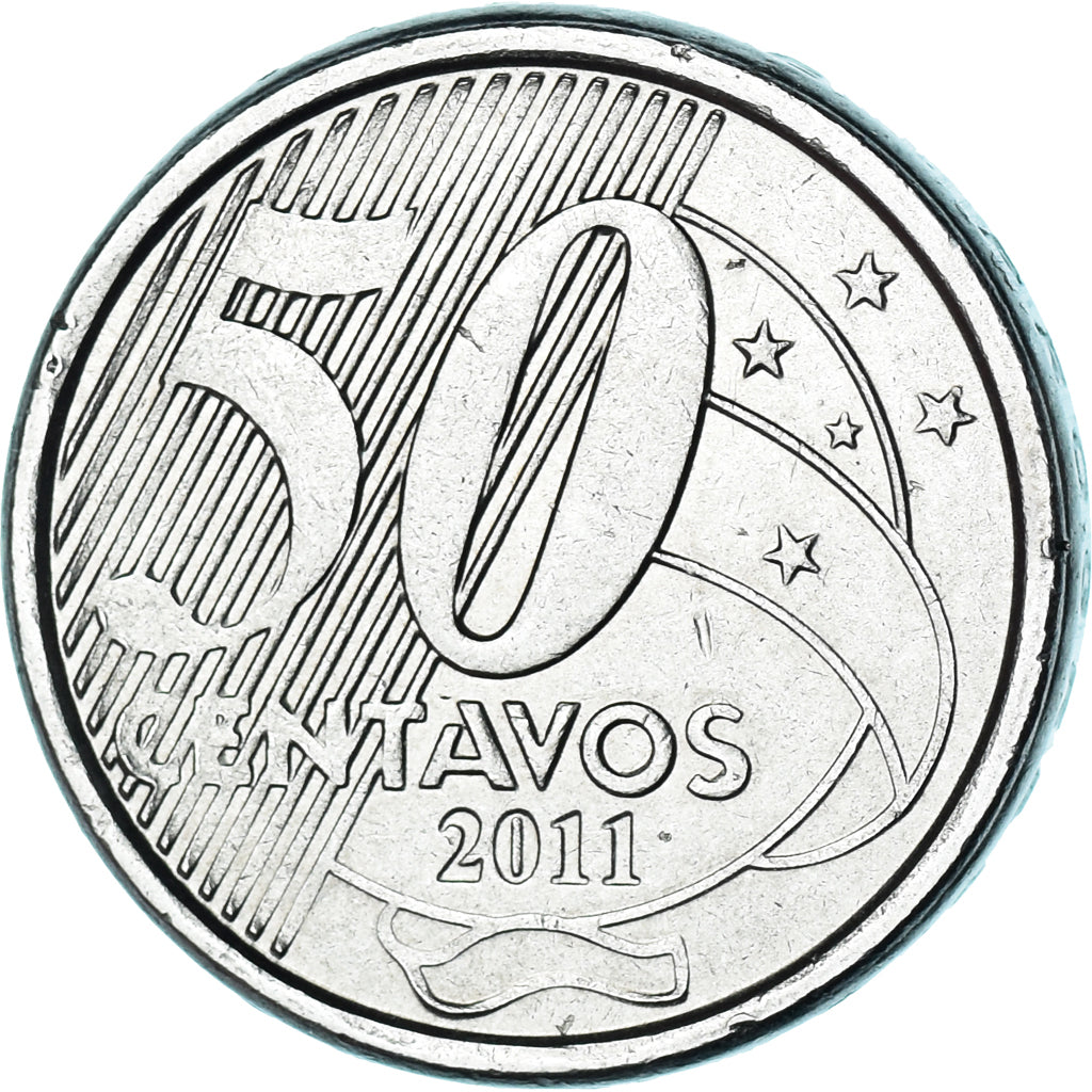 Coin, Brazil, 50 Centavos, 2011