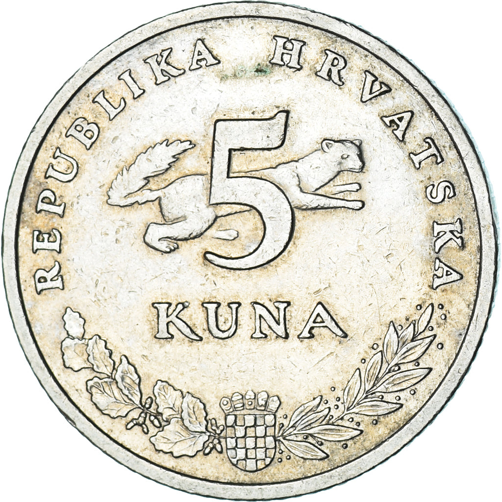 Monnaie, Croatie, 5 Kuna, 1993