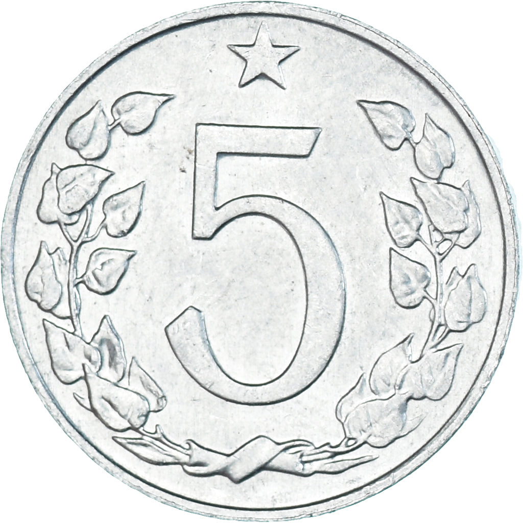 Coin, Czechoslovakia, 5 Haleru, 1972