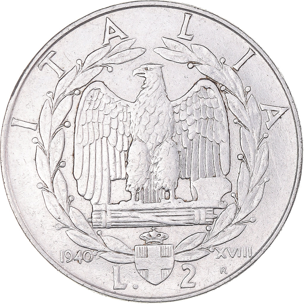 Munten, Italië, 2 Lire, 1940