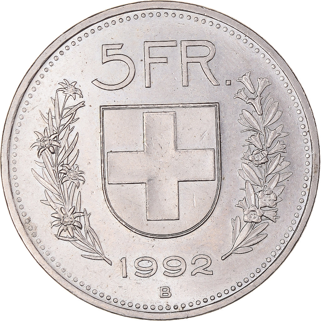 Moneta, Szwajcaria, 5 Francs, 1992