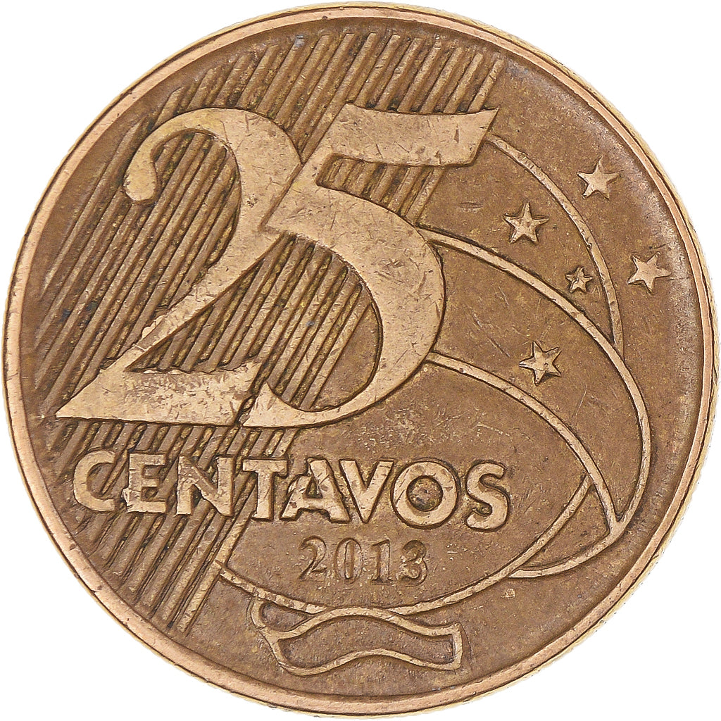 Moneta, Brazylia, 25 Centavos, 2013