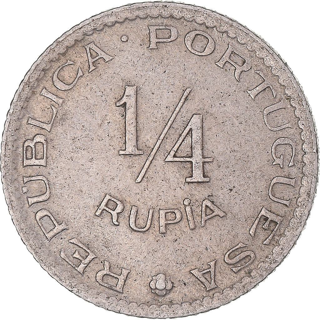Coin, INDIA-PORTUGUESE, 1/4 Rupia, 1952