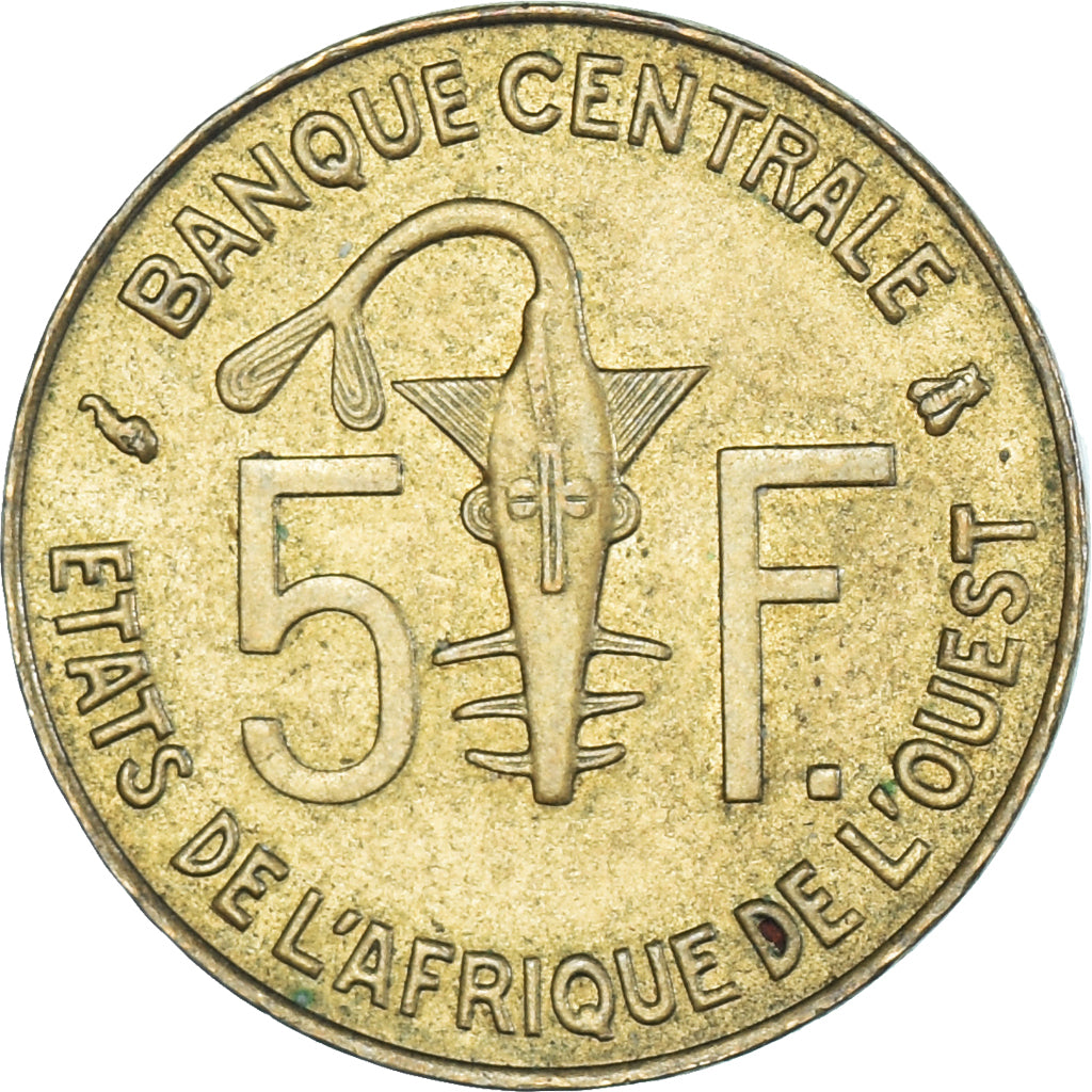 Coin, West African States, 5 Francs, 1995