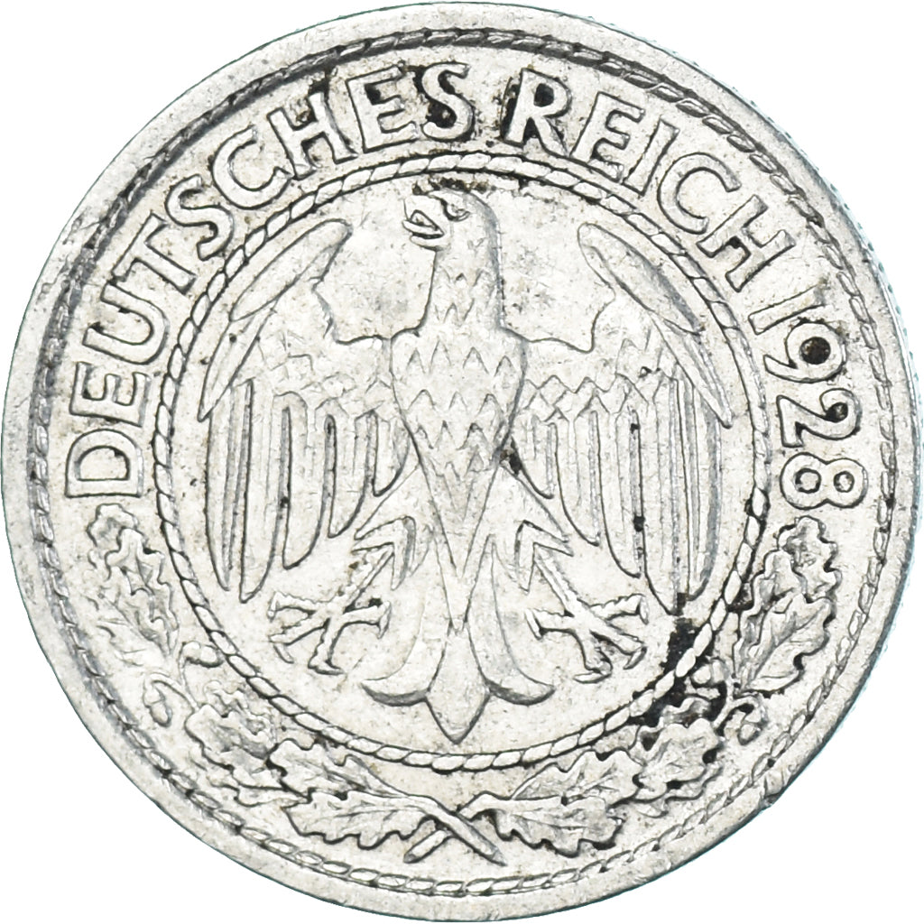 Moeda, Alemanha, 50 Reichspfennig, 1928