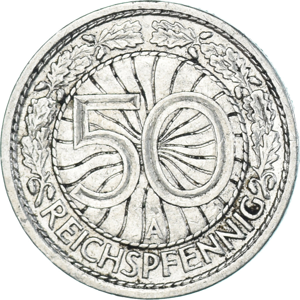 Moeda, Alemanha, 50 Reichspfennig, 1928