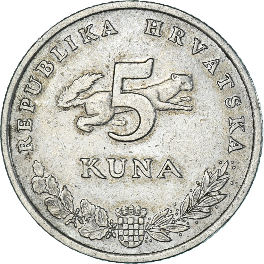 Moneta, Croazia, 5 Kuna, 1993
