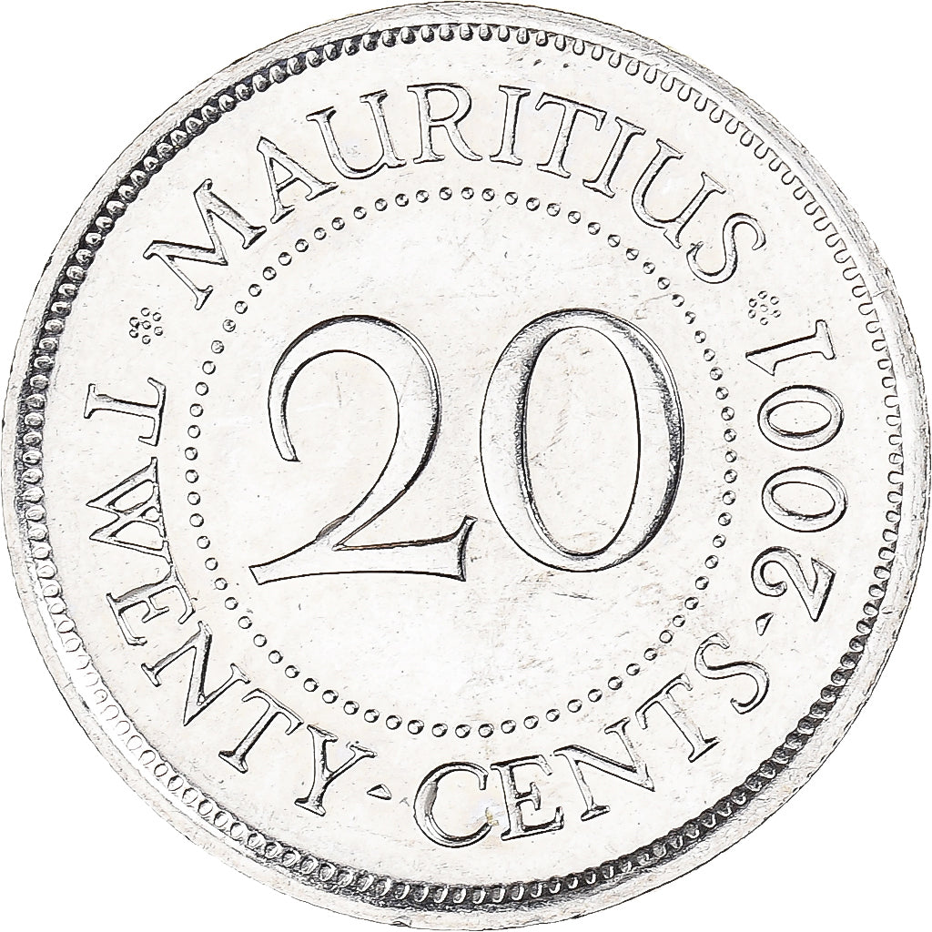 Münze, Mauritius, 20 Cents, 2001