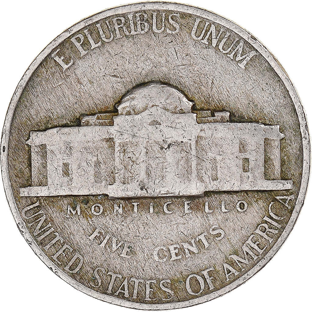 Monnaie, États-Unis, 5 Cents, 1942