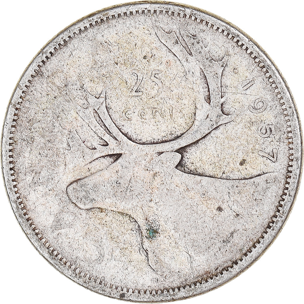 Coin, Canada, 25 Cents, 1957