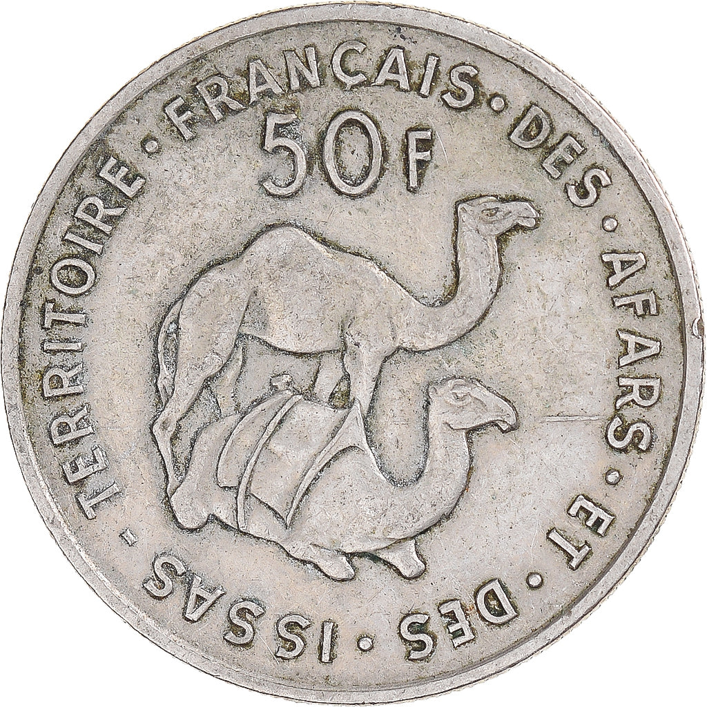 Moneta, FRANCUSKIE TERYTORIUM AFARÓW i ISÓW, 50 Francs, 1970