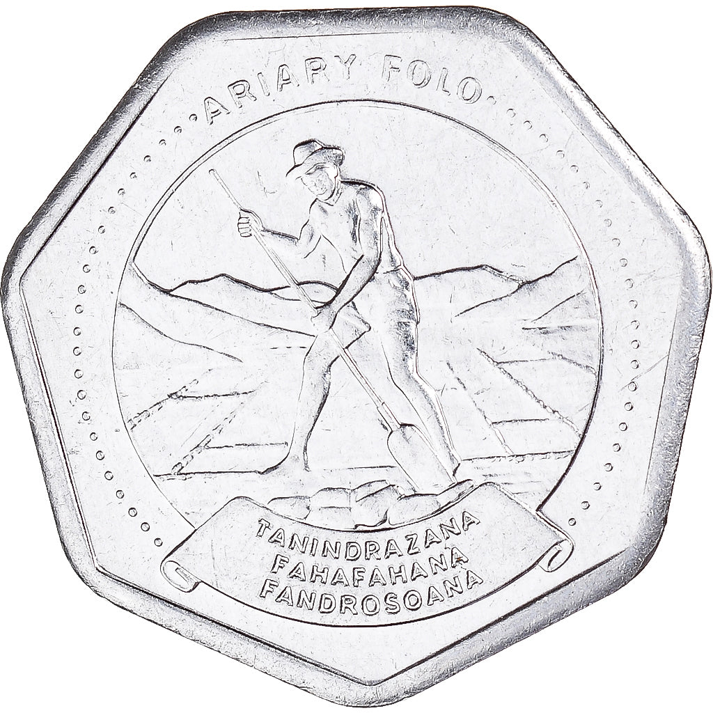 Coin, Madagascar, 10 Ariary, 1999