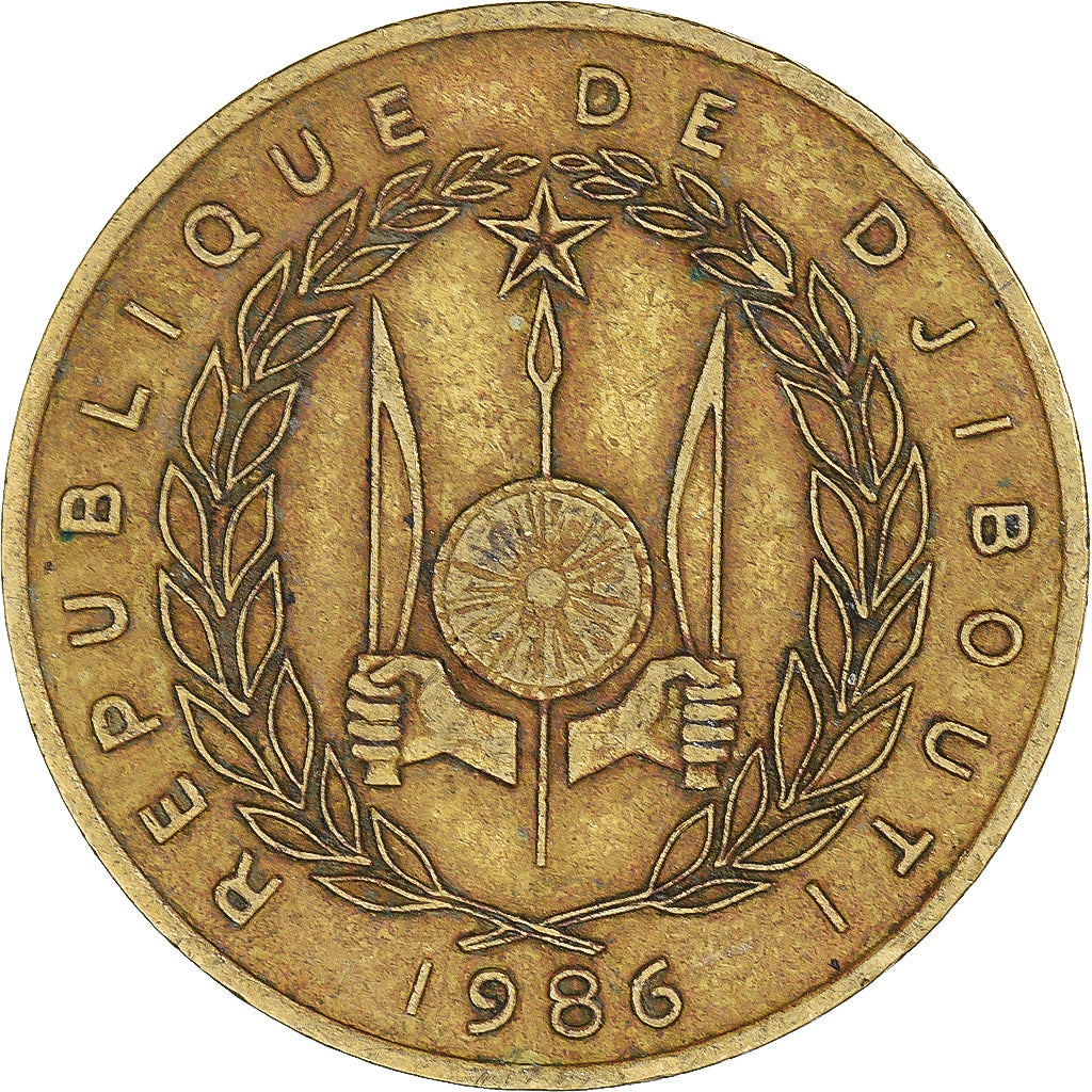 Monnaie, Djibouti, 20 Francs, 1986