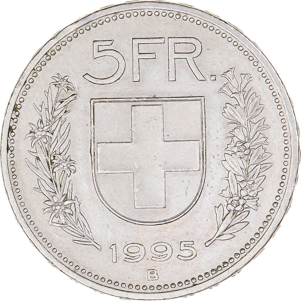 Münze, Schweiz, 5 Francs, 1995