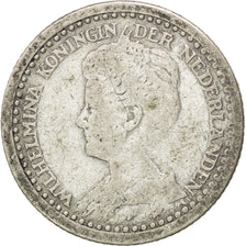 NETHERLANDS, 10 Cents, 1918, KM #145, VF(30-35), Silver, 15, 1.36