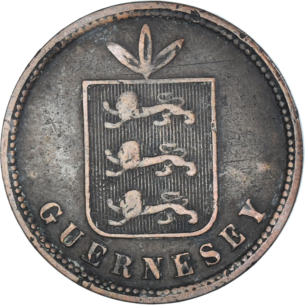 Monnaie, Guernesey, 4 Doubles, 1864