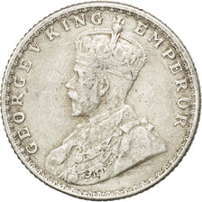 Coin, INDIA-BRITISH, George V, 1/4 Rupee, 1912, EF(40-45), Silver, KM:518