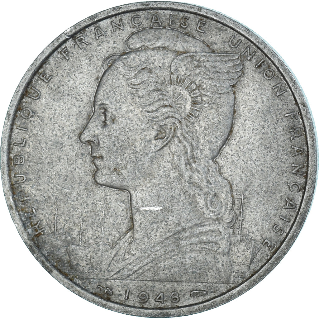 Coin, Somaliland, 5 Francs, 1948