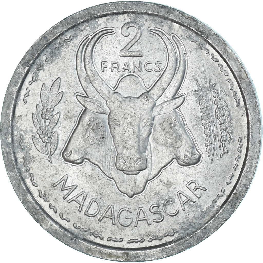 Moeda, Madagáscar, 2 Francs, 1948