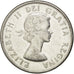 CANADA, 50 Cents, 1960, Royal Canadian Mint, KM #56, AU(55-58), Silver, 29.7,...