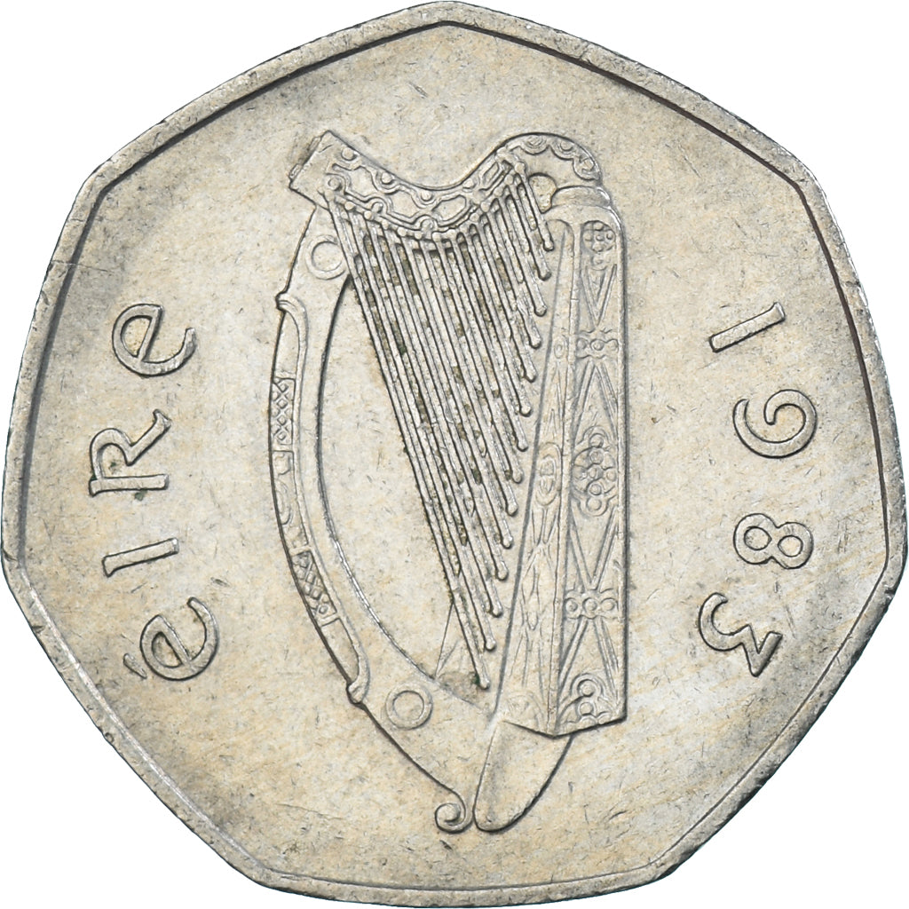 Moneta, Irlanda, 50 Pence, 1983
