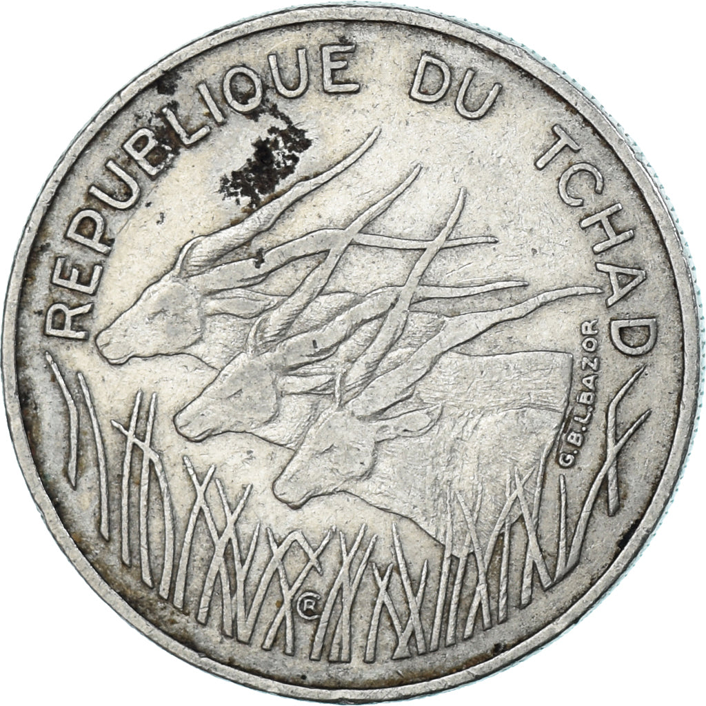 Monnaie, Tchad, 100 Francs, 1975